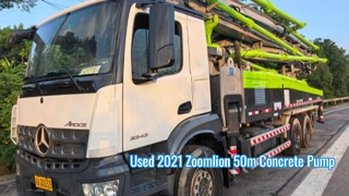 Autocarro con pompa per calcestruzzo Zoomlion 50m del 2020, telaio Mercedes-Benz usato